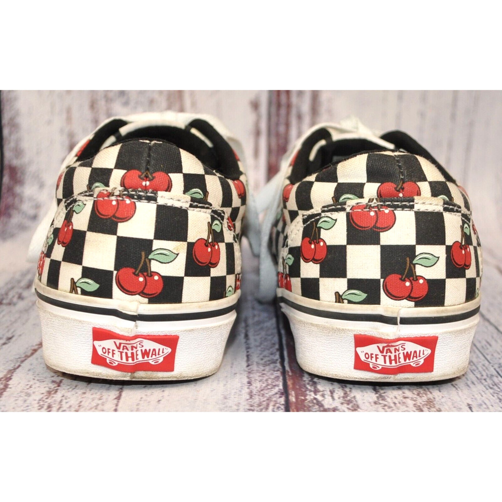 Vans Doheny Cherry Checker Black / White Checkerboard Shoes Woman's Size 8.5 - Picture 7 of 8